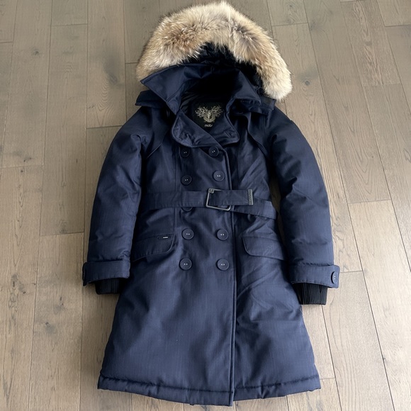 đź’•Nobis Tula Peacoat Winter Down Parka Navy Xxs - Picture 3 of 5